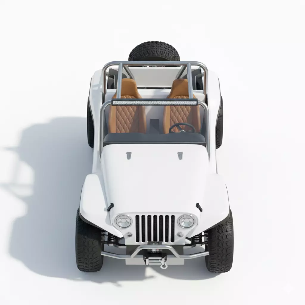 Open Top Off Road Buggy Low-poly 3D model_5