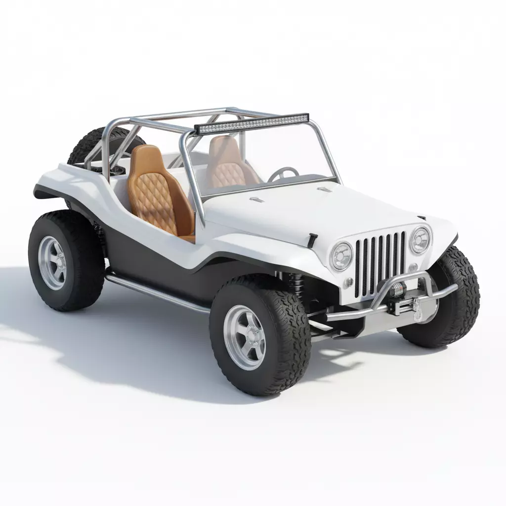 Open Top Off Road Buggy Low-poly 3D model_13