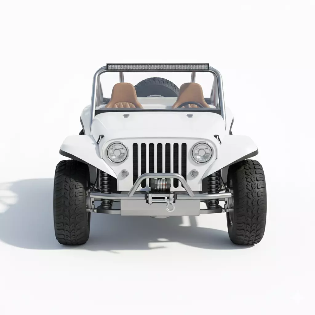 Open Top Off Road Buggy Low-poly 3D model_0