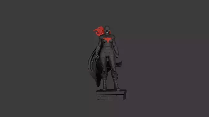 Female Batman  Dark Hero 3D Character Model