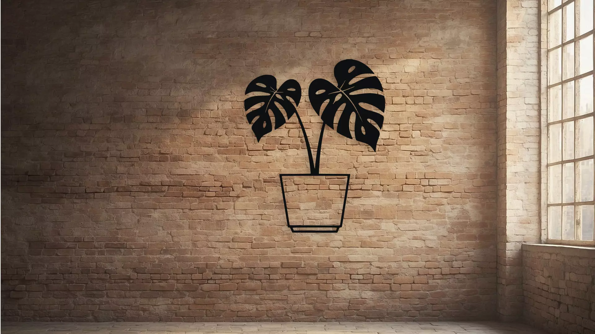 Monstera Deliciosa Leaf Wall Decor 3D model_2
