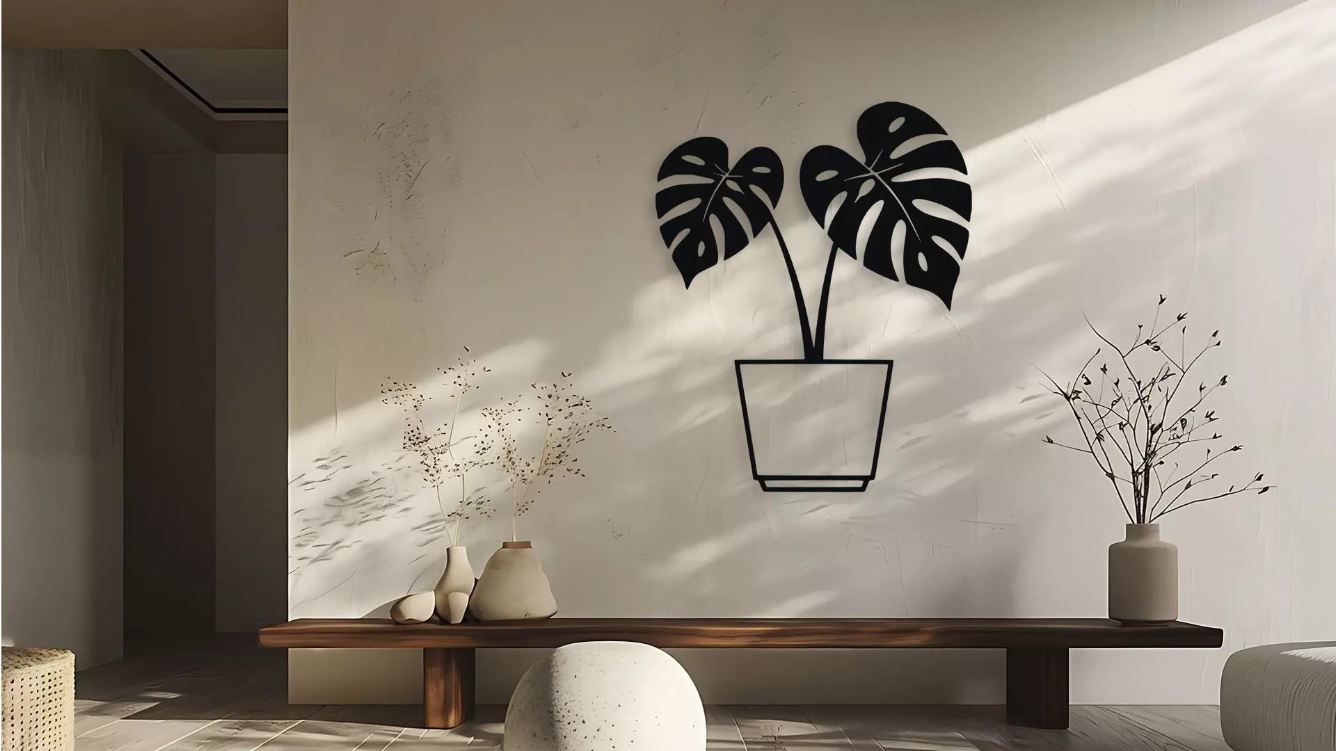 Monstera Deliciosa Leaf Wall Decor 3D model_0