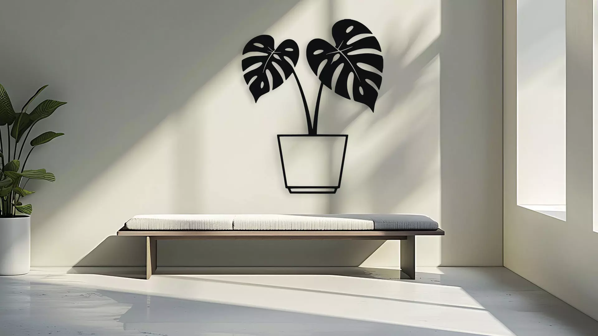 Monstera Deliciosa Leaf Wall Decor 3D model_3