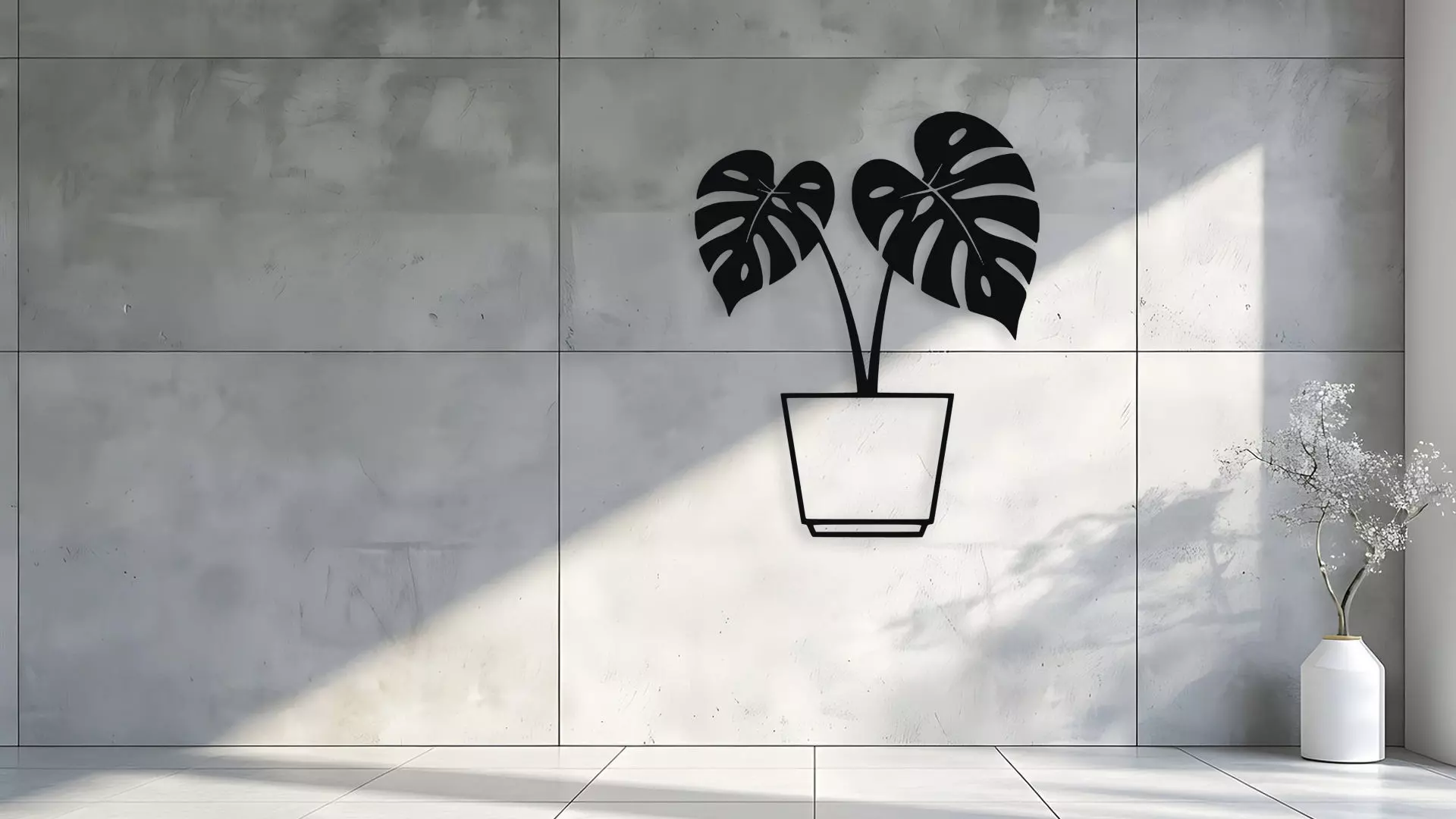 Monstera Deliciosa Leaf Wall Decor 3D model_1