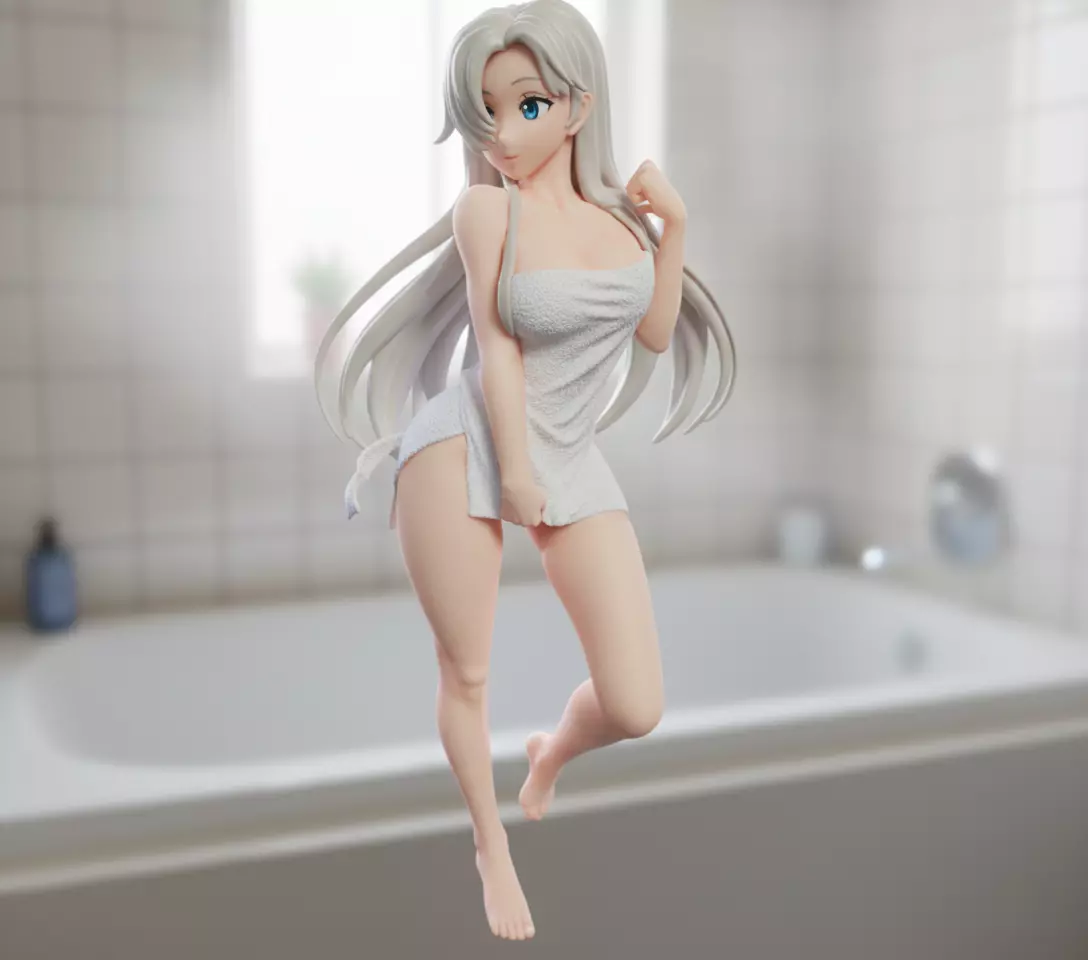 Elizabeth Liones  High-Quality 3D Anime Character Model 3D print model_0