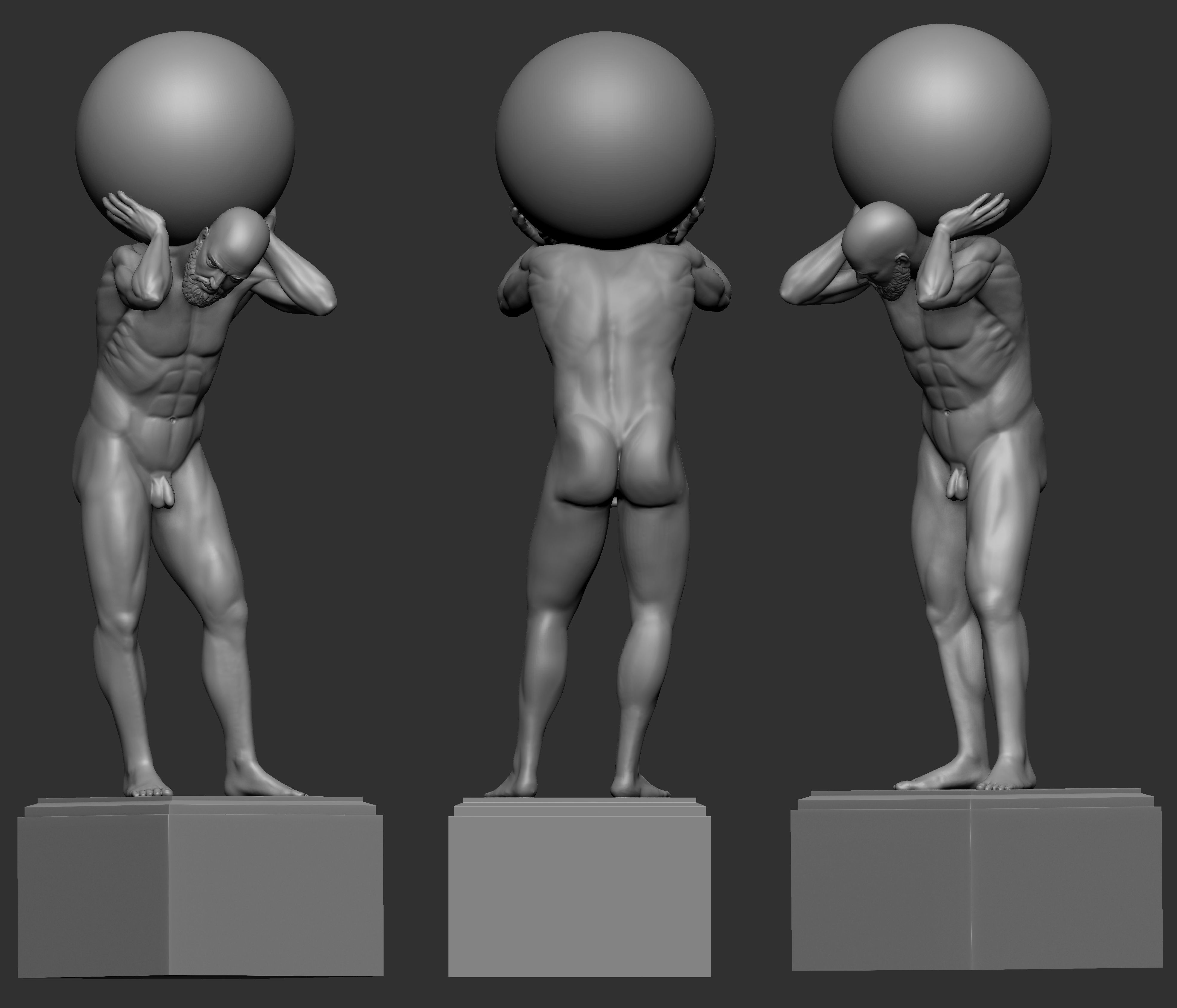 Atlas Statue printable 3D print model_2
