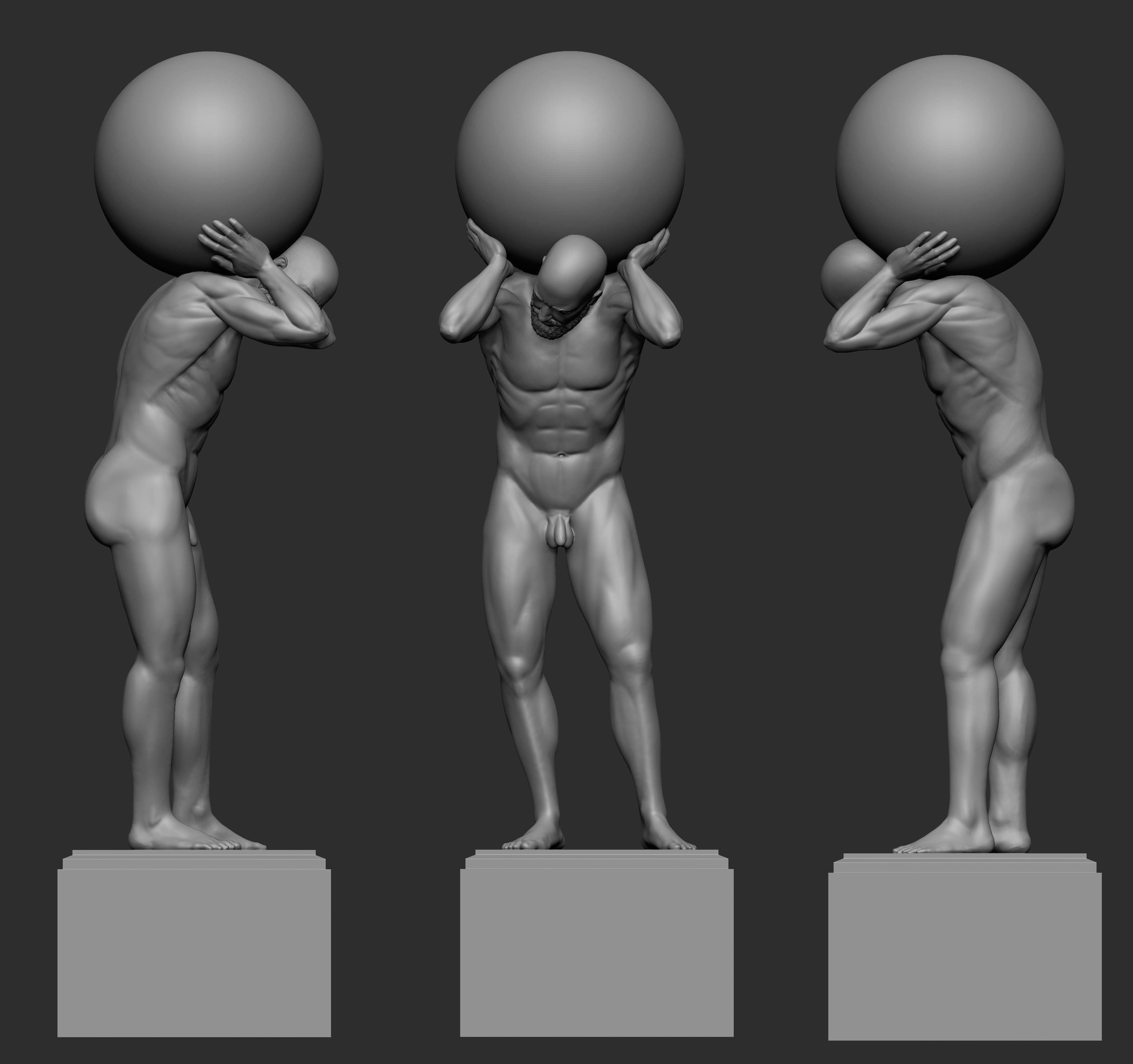 Atlas Statue printable 3D print model_1