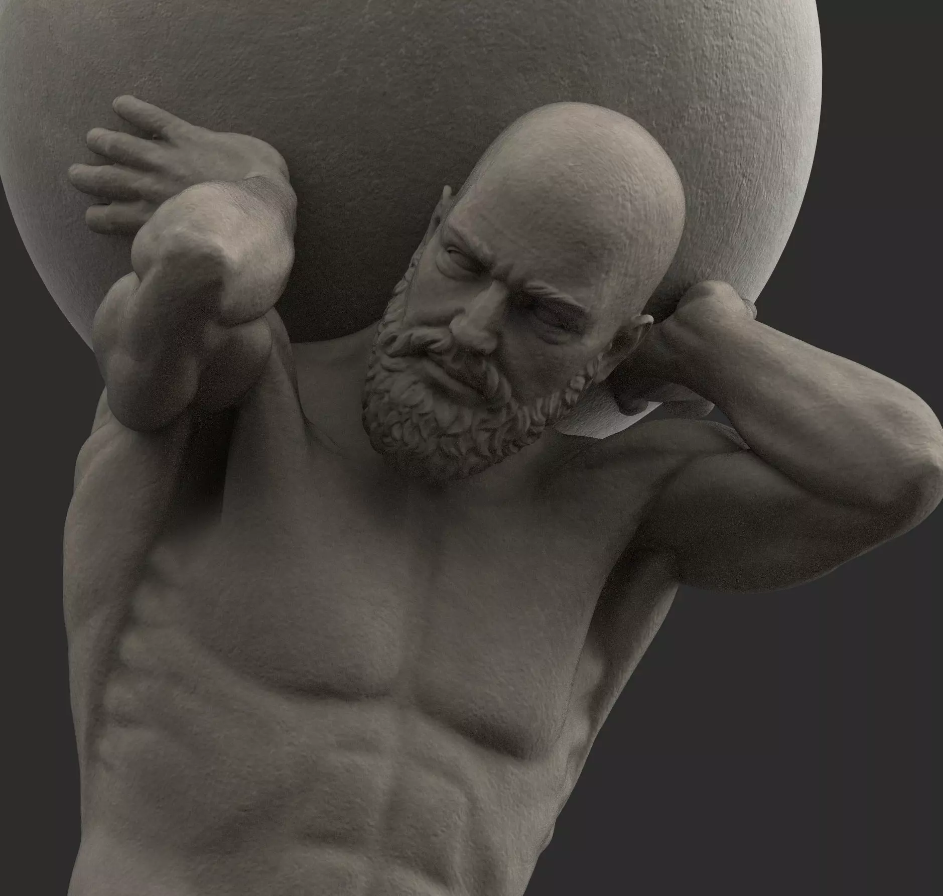 Atlas Statue printable 3D print model_0