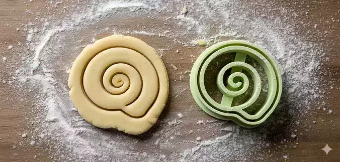 Spiral Cookie Cutter Swirl Dough Pastry Baking Tool