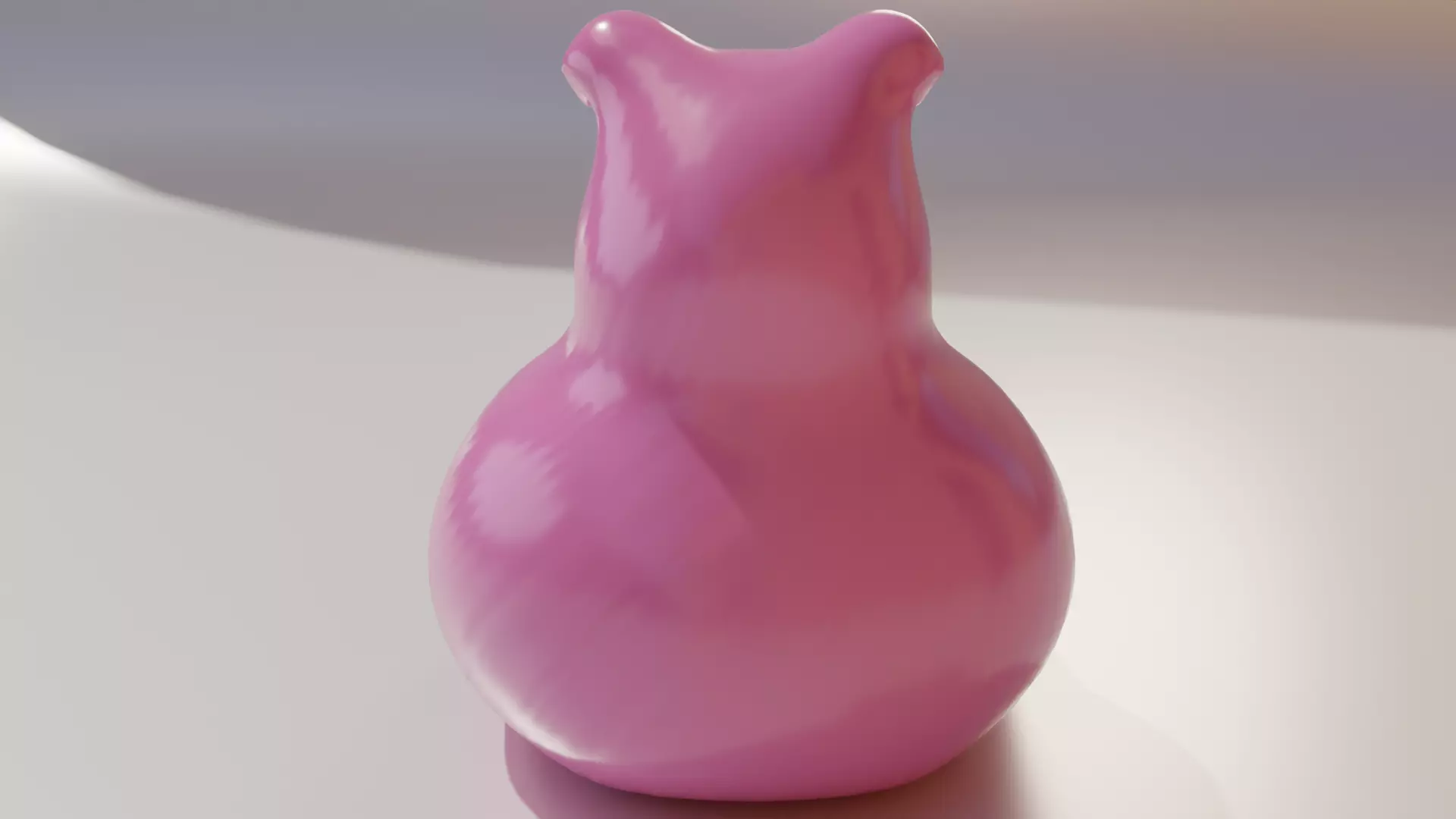 Pig ceramics Low-poly 3D model_5