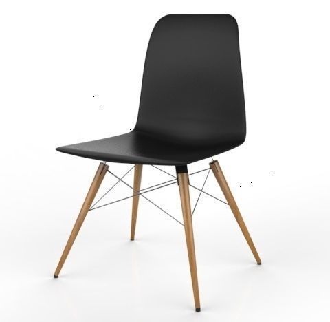 Eames chair plastic 3D model_1