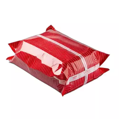 Red Striped Plastic Package