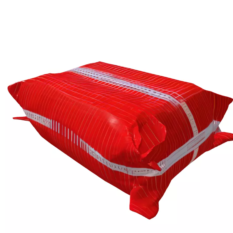 Red Striped Plastic Package Low-poly 3D model_5