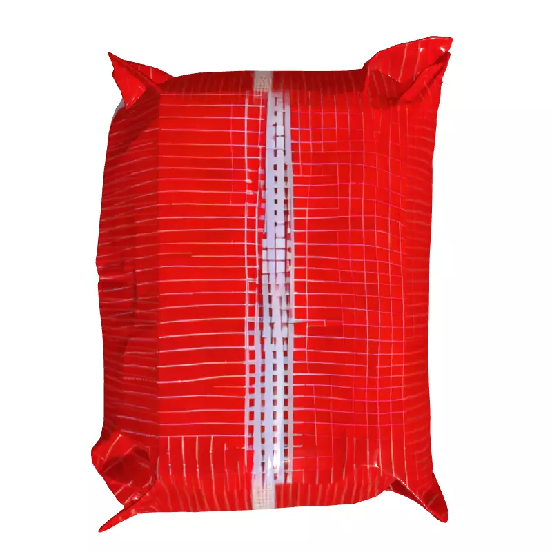 Red Striped Plastic Package Low-poly 3D model_8