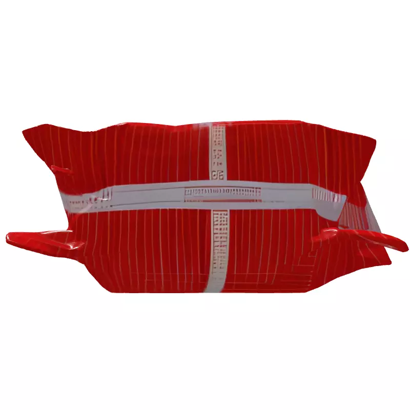 Red Striped Plastic Package Low-poly 3D model_7