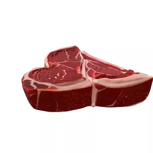 Raw TBone Steak 3D Model Low-poly 3D model 6