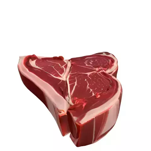 Raw TBone Steak 3D Model Low-poly 3D model 4