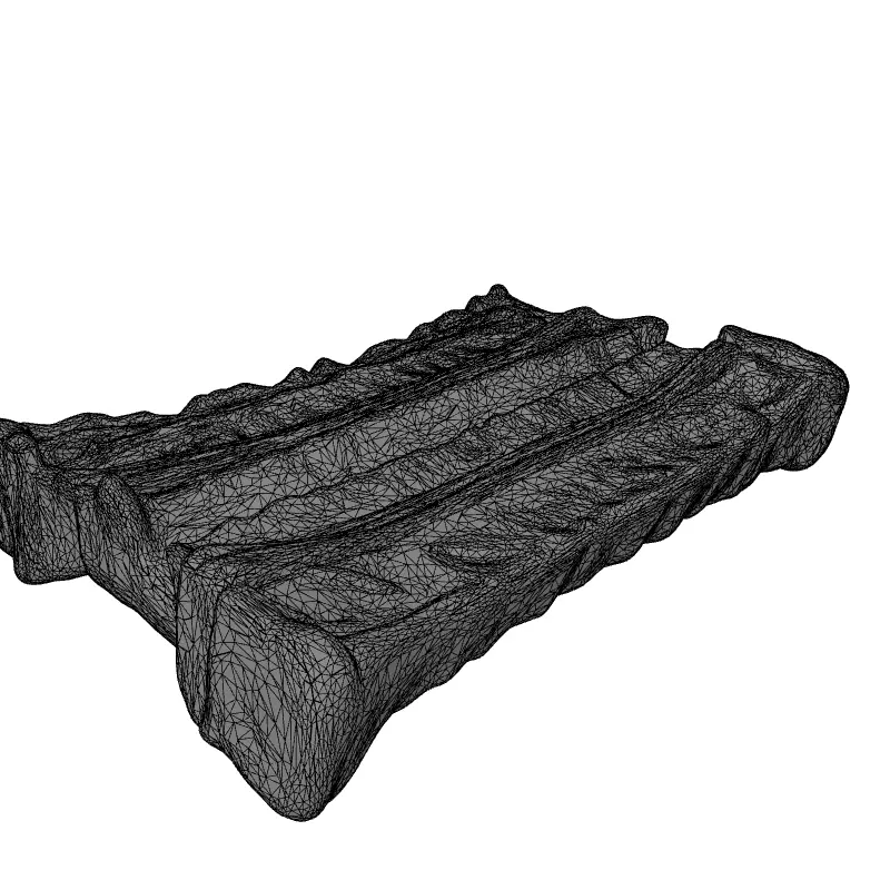 Realistic Raw Bacon Slices 3D Model Low-poly 3D model_9