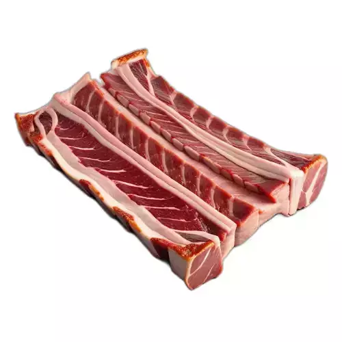 Realistic Raw Bacon Slices 3D Model Low-poly 3D model Realistic Raw Bacon Slices 3D Model Low-poly 3D model