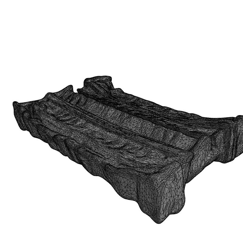 Realistic Raw Bacon Slices 3D Model Low-poly 3D model_1