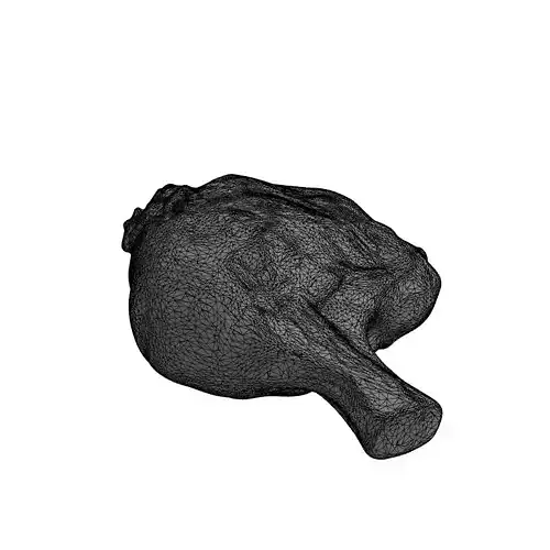 Realistic Raw Pork Shoulder Low-poly 3D model 2