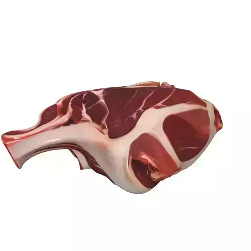 Realistic Raw Pork Shoulder Low-poly 3D model 3