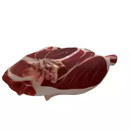 Realistic Raw Pork Shoulder Low-poly 3D model 7