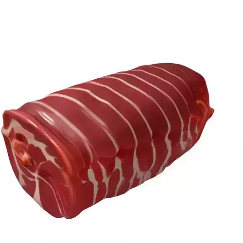 Raw Pork Meat Roll 3D Model Low-poly 3D model 6