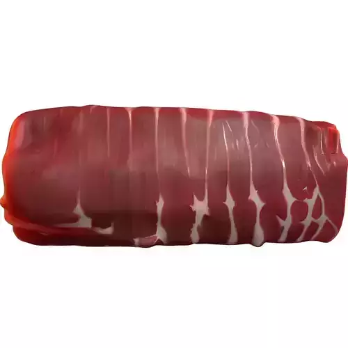 Raw Pork Meat Roll 3D Model Low-poly 3D model 5