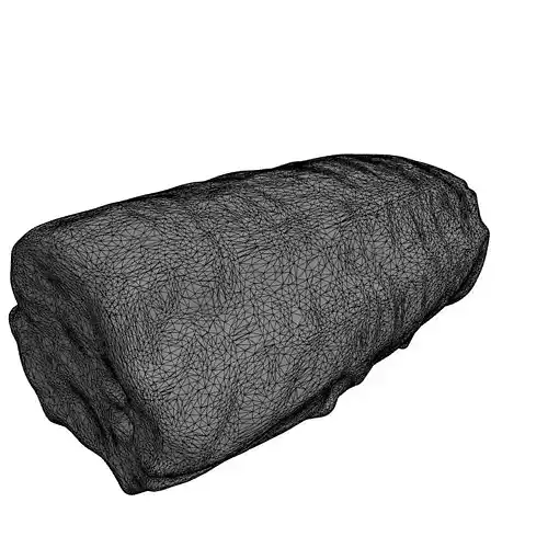 Raw Pork Meat Roll 3D Model Low-poly 3D model 2