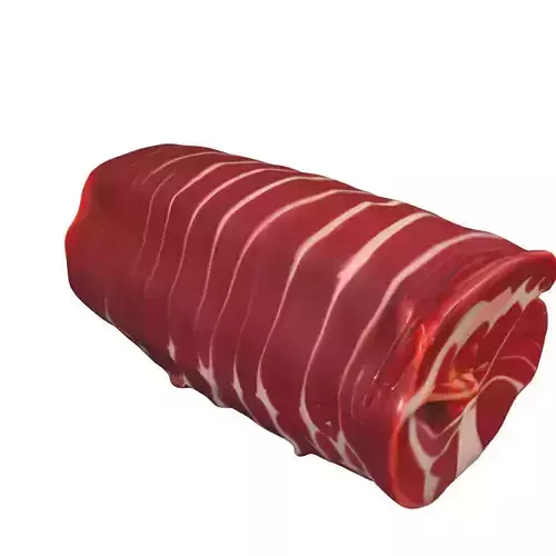 Raw Pork Meat Roll 3D Model Low-poly 3D model 3