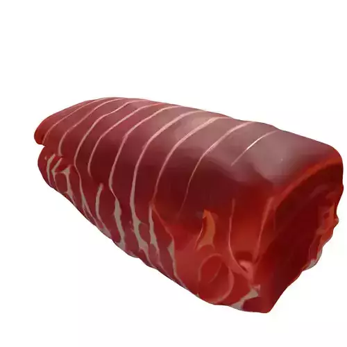 Raw Pork Meat Roll 3D Model Low-poly 3D model 7