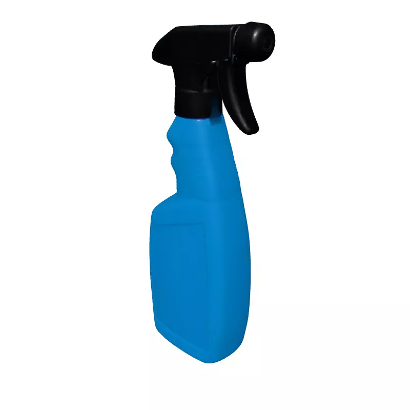 Blue Spray Bottle Cleaner Container Low-poly 3D model_2