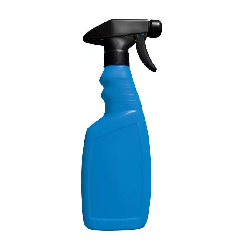 Blue Spray Bottle Cleaner Container Low-poly 3D model_4