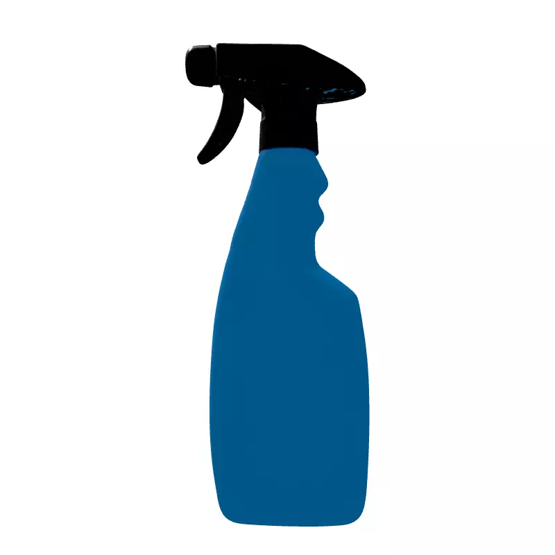 Blue Spray Bottle Cleaner Container Low-poly 3D model_7