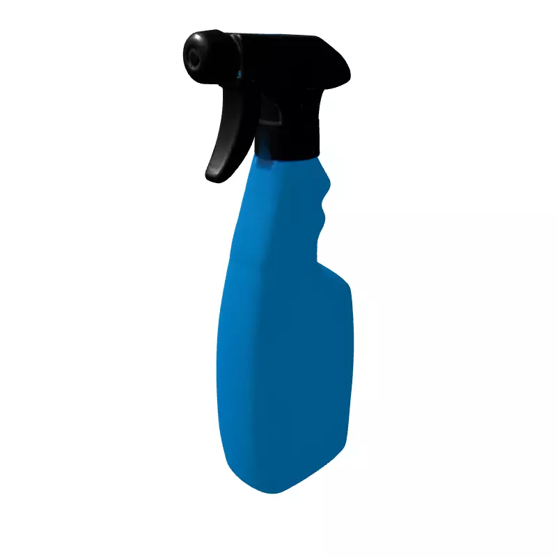 Blue Spray Bottle Cleaner Container Low-poly 3D model_5