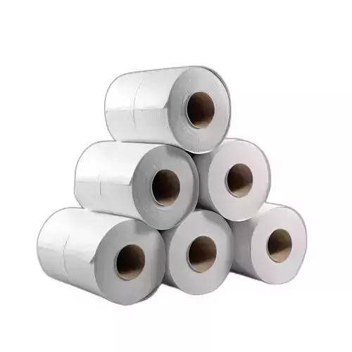 Industrial White Label Rolls Stack