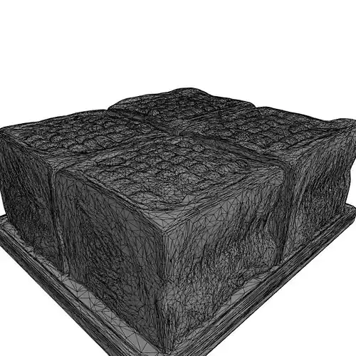 Fresh Raw Beef Cubes 3D Model Low-poly 3D model 2