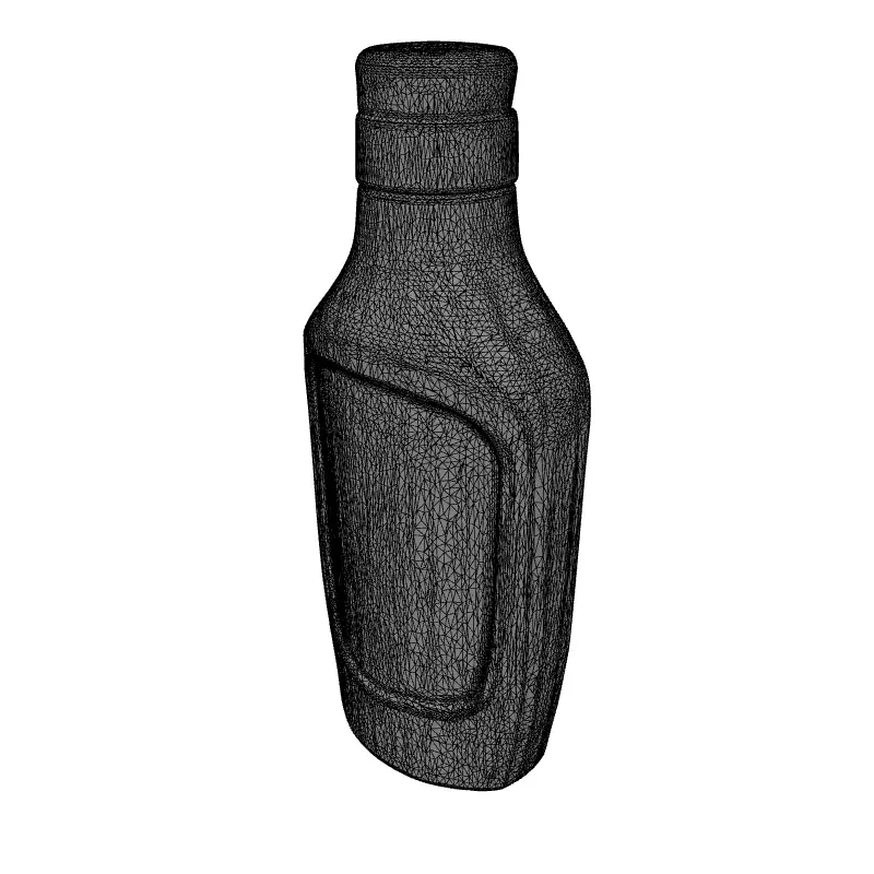 Realistic BBQ Sauce Bottle Model Low-poly 3D model_9