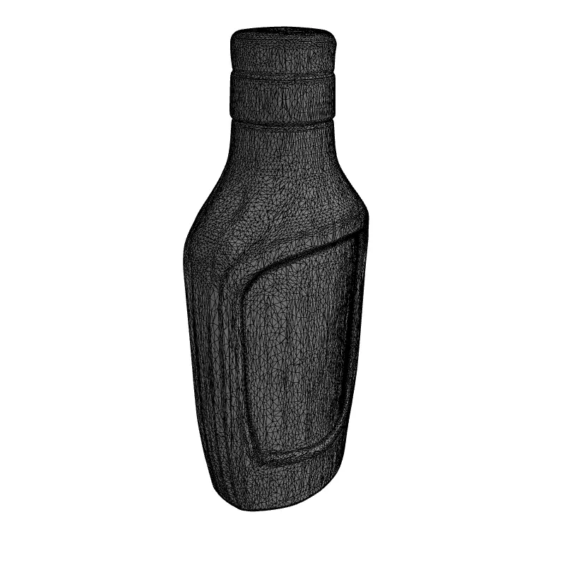 Realistic BBQ Sauce Bottle Model Low-poly 3D model_1