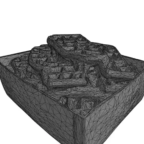 Delicious Waffles Box 3D Model Low-poly 3D model 2