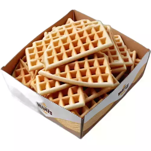 Delicious Waffles Box 3D Model