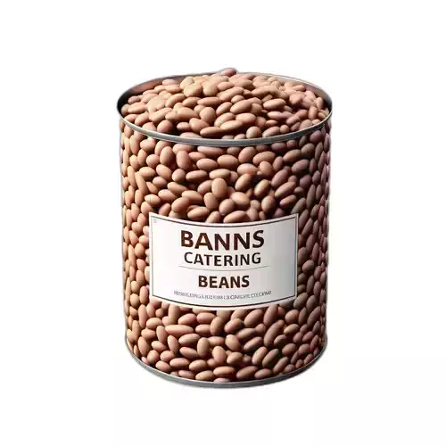 Dry Beans in Transparent Catering Can