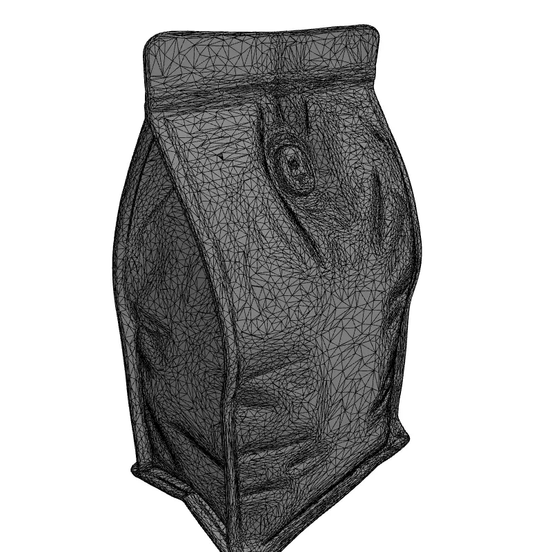 Coffee Bag Packaging 3D Model Low-poly 3D model_1