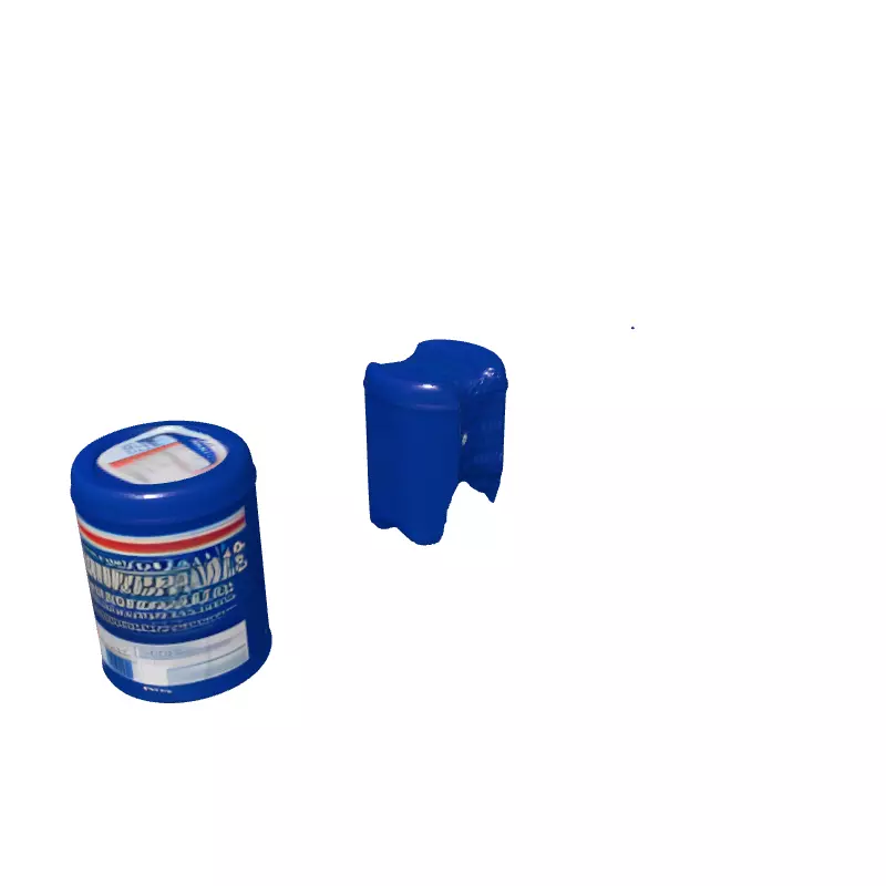Blue Powder Can 3D Model Low-poly 3D model_2
