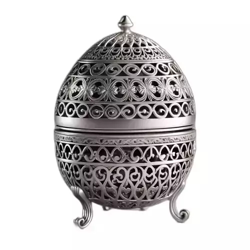 Elegant Silver Filigree Jewelry Box
