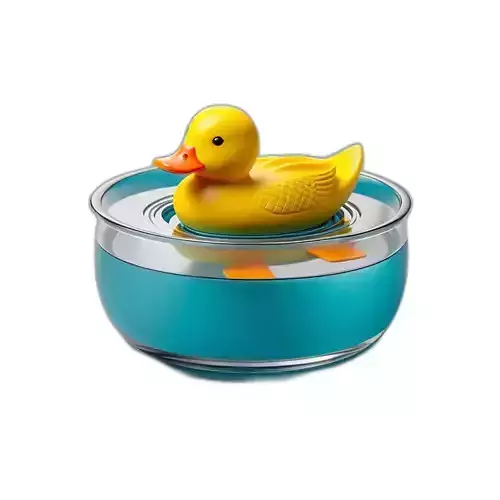 Cute Rubber Duck Water Bowl