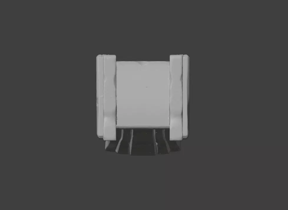 Rustic Wooden Rocking Chair Low-poly 3D model_17