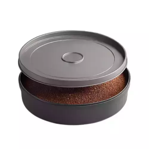 Modern Metal Storage Container with Grains