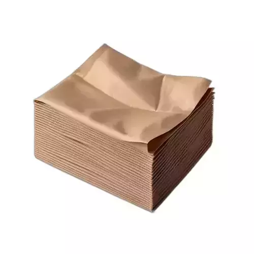 Stack of Brown Paper Napkins